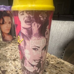 Colorful Selena Tumbler with Yellow Lid